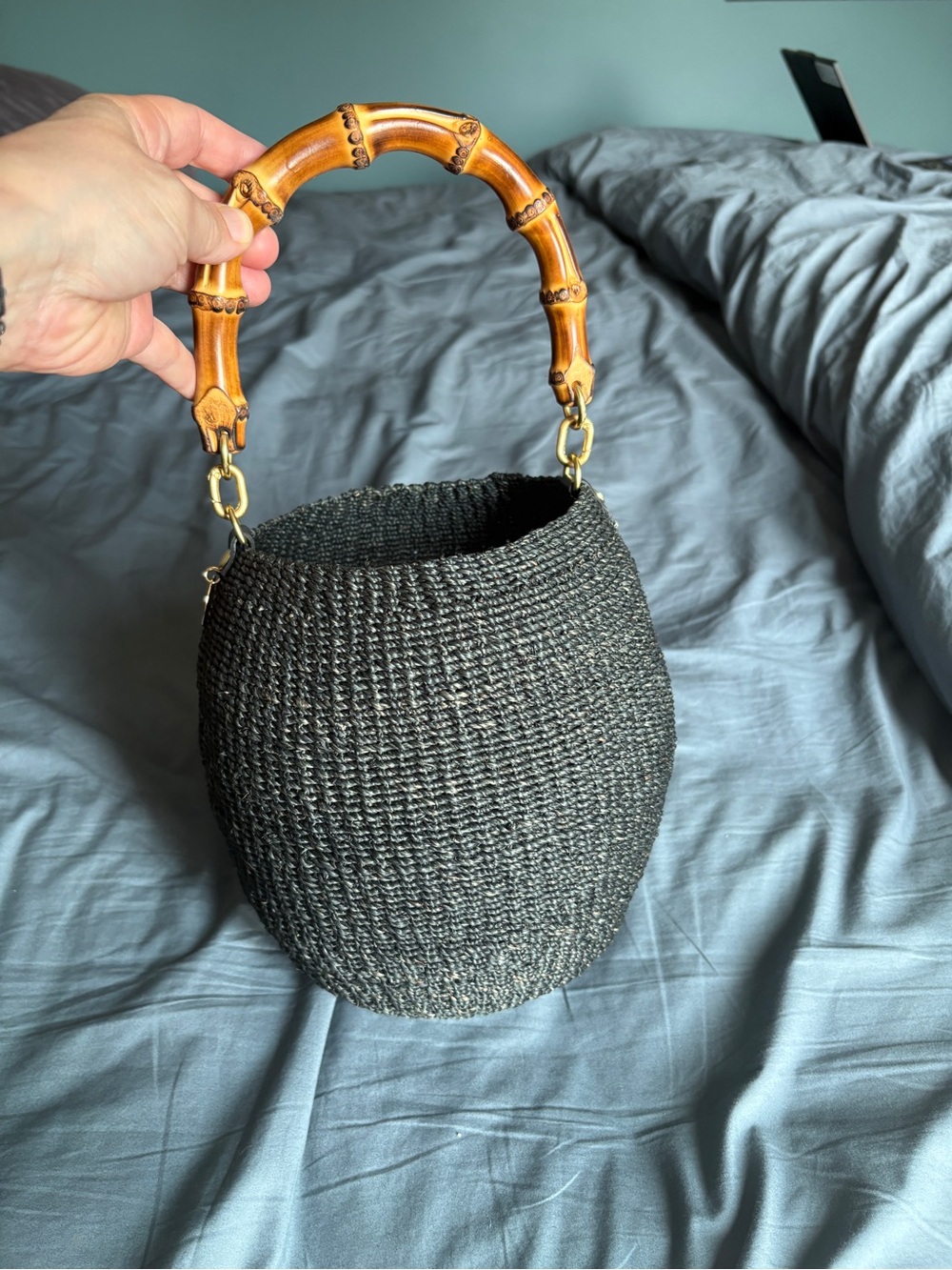 Pot de Miel “Honey Pot” Black and Bamboo from Clare V - Picture 5 of 15